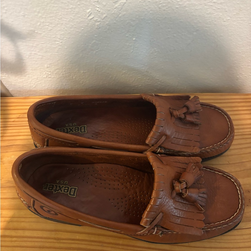 Dexter Brown Leather Loafers with Tassels